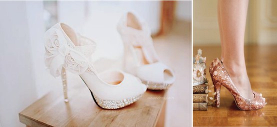 материал свадебных туфель